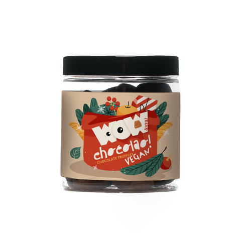 Vegan Chocolate Truffles - Christmas Edition - 130g Gifting jar - WOW Chocolao!