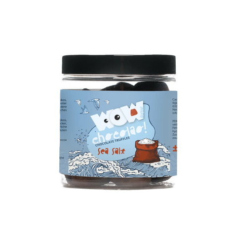 Sea Salt chocolate truffles - 130g Gifting jar - WOW Chocolao!
