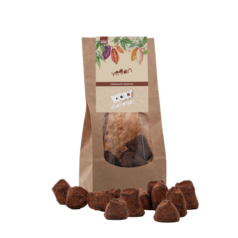 Vegan Chocolate Truffles - Biodegradable bag 130g - WOW Chocolao!