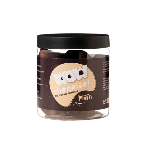 Plain cocoa truffles jar