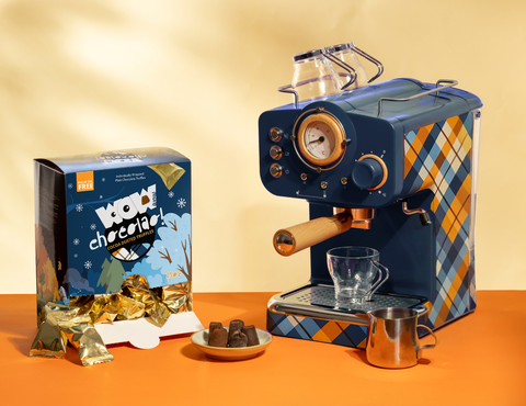 Individually wrapped truffles PLAIN - Dispenser box 700g - WOW Chocolao!